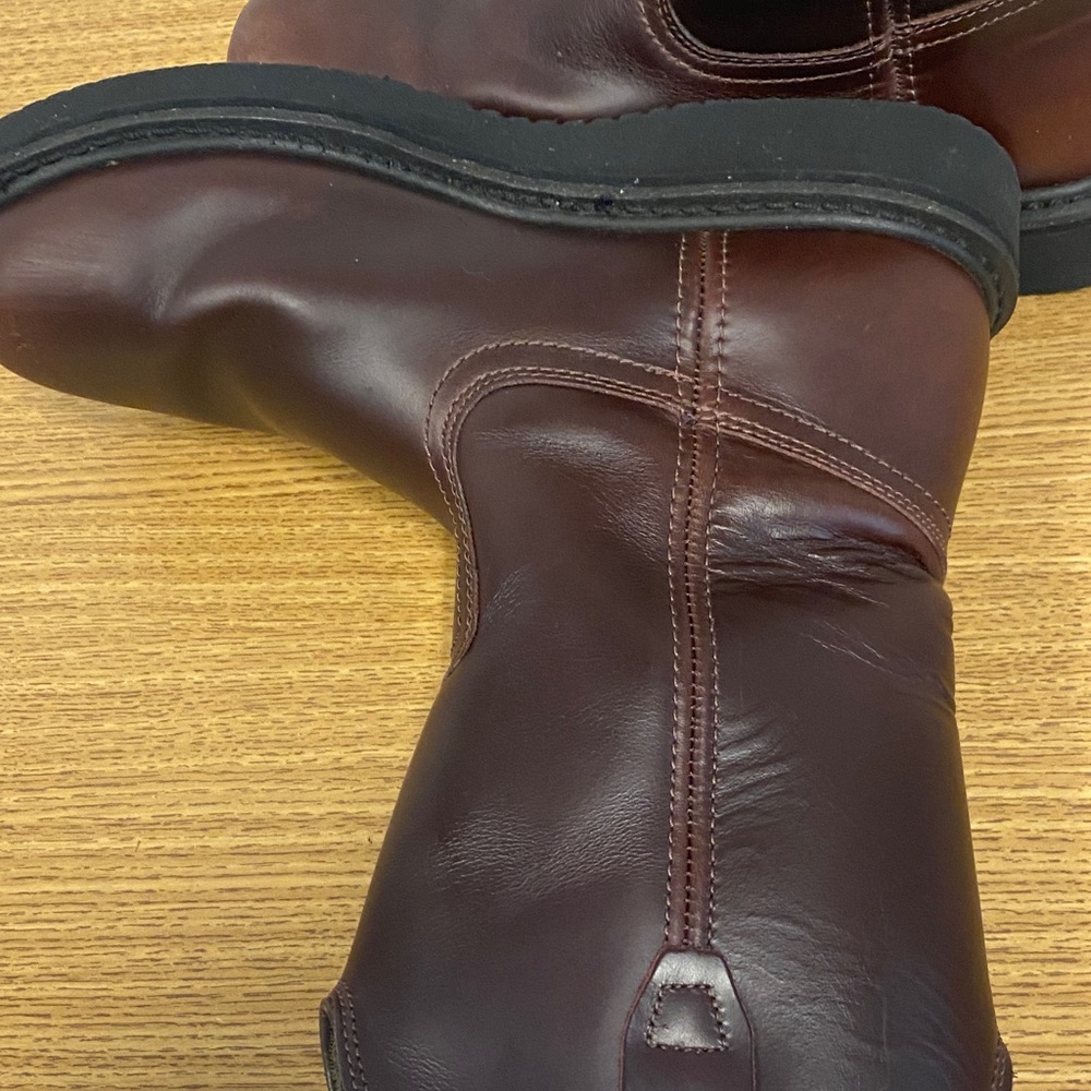Georgia Boot Men's Dark Brown Pull-On Western Work Boots - Picture 6 of 13